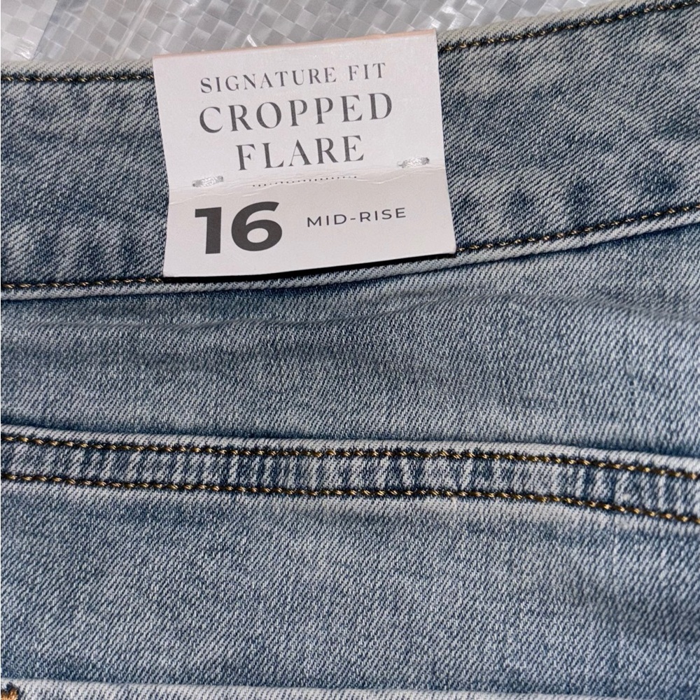 Lane Bryant Cropped Flare Jeans - Light Blue